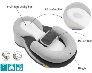 Portable Baby Bed Stereotype Infant Crib Folding Travel Cot Anti-mud Sleep Positioning Pillow Wedge Anti-reflux Cushion