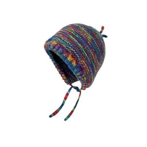 QIANHUAHOU Colorful Rainbow Knitted Hat Fashion Winter Warm Beanie Hat Snow Ski Earflap Caps Gradient Woolen Cap