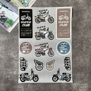 Honda Cub Cross CC110 Reflective Stickrer Scooter Fuel Tank Badge Super Cub 500 50 C125 CT125 Hunter Engine Cover