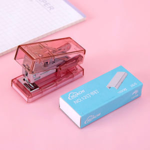 Staples Mini Transparan Lucu Free Refil Isi Stapler Sekolah Portable ATK014 - LPM