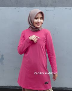 tunik kaos zenika / t-shirt / kaos wanita lengan panjang / kaos combed 24 s / kaos polos muslimah / tunik terbaru 2021 / kaos distro wanita / kaos olahraga / kaos jumbo