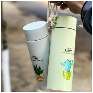 Bình chai nước lõi thủy tinh hình xương rồng 400ml - Cactus Love