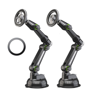 Phone Holder Bracket Stand Rack 360 Degree Rotation Powerful Magnets for Car Mount Strong Grip Vacuum Suction Attachment