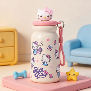 Sanrio cute stainless steel insulated water bottle Floating Sanrio Hello Kitty Cinnamoroll Melody 440ML