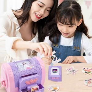 SUPERRR Handmade 3D Sticker Maker Machine Handbag Plastic Girls Goo Card Toys Kawaii Decal Party