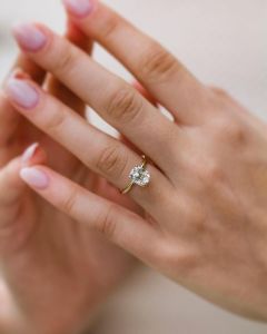 JOVOVASMILE Moissanite Ring Genuine 18k gold Women Ring 3 Carat Old Mine Cushion Cut White Color moissanite jewelry solitaire engagement ring for women 18k gold