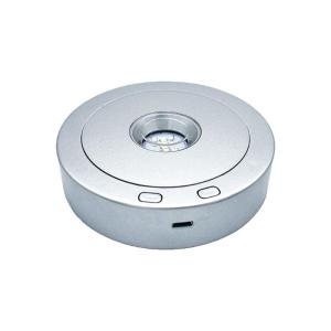 Rotating LED Display Stand with Various Light Modes USB Powered Base Rotating LED Platform for Glass Art Decors