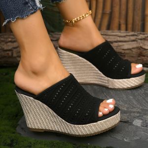 [Free Shipping] New Breathable Platform Sandals With A Wedge Heel 2026 Summer Collection Available In Large Sizes Thick-Soled Fish-Mouth Sandals Size 43