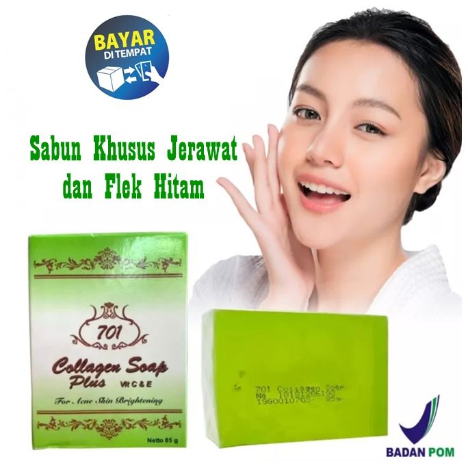 Sabun Collagen Hijau Acne 701 Sabun Khusus Jerawat ORI BPOM