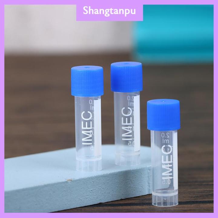 [shangtanpu] 50Pcs 1.8ml(2ml) Plastic Graduated Cryovial Plastic Test ...