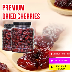 Premium Dried Cherries Seedless Original Flavor No Added Sugar Natural Healthy Dried Fruits Snack 无籽樱桃干