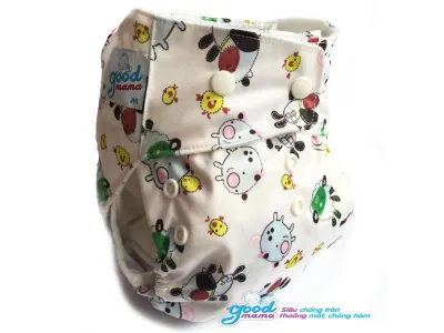 Bỉm Vải Goodmama Siêu Chống Tràn Ban Đêm size M(3-12kg) size L(10-18Kg)