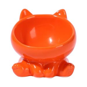 YITAQI Cute Cat Ear Shape Protection Cervical Puppy Kitten For Dogs Cats Drinking Eating Cat Food Bowl Pet Feeding Bowl Water Feeder Container Pet Supplies