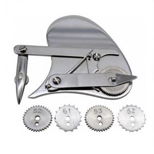 IFFINE Hand-hammered Texture Mechanical Gear Train Ruling Pen Interchangeable Roller Wheel Dual Mode Dotting Pen Set Precision Dashed Lines Pen for Architects