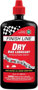 Finish Line Dry Lube Bicycle Chain Oil Ceramic Teflon Fluoro Free Anti Rust Long Lasting for MTB and Road Bikes