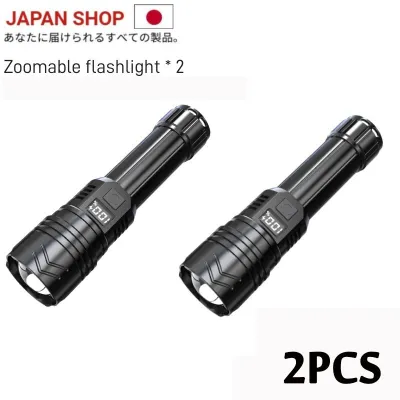 Led Flashlight Rechargeable Waterproof with Powerbank Heavy Duty Camping Emergency Light Safety Led Lights