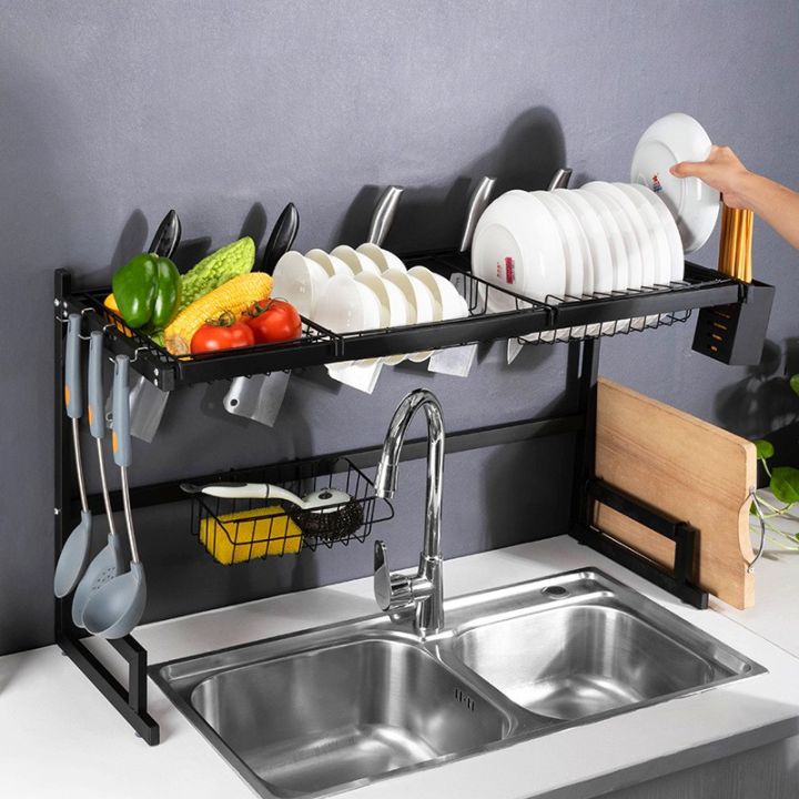 Space Saver Over Sink Dish Drainer Rack Stainless steel kitchen