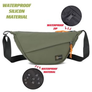 30) [SCENTED W PERFUME] High Quality Waterproof SNIPER Half Moon Sling bag Chest Bag Crossbody bag with Waterproof Zip
