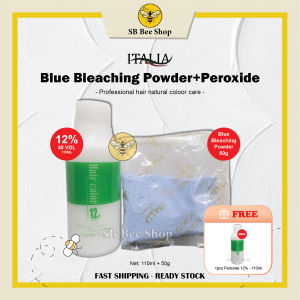 Italia Bleaching Powder 50g/100g  + 12% Peroxide 110ml  Set - FREE 12% Peroxide 110ml 1pcs