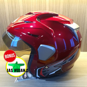 Virtue Helm Enteng Ringan Di Kepala Helmet Motor SNI Half Face Dewasa F03 Minimalis Garansi Anti Pecah Kualitas Tinggi Cat Kualitas Jepang COD Size M L XL