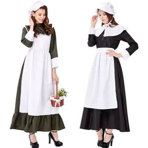 Traditional long dresses for European and American farm and ranch life Childrens Day Parent-Child Costume Maid Outfit for Performance