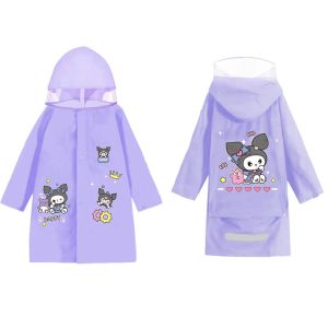 Raincoat for Kids Boys Girls PVC Waterproof 4-12 Yrs Cartoon  Student Backpack Raincoat School