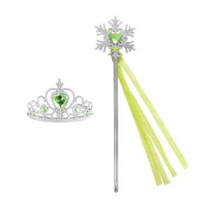 All - in - One Girls Dress - Up Tinkerbell Girls Princess Dress Accessories Childrens Elf Jewelry Set Complete Set of Girls Fairy - Themed Accessories Headbands Wings Crowns Diverse Girls Princess Accessories Kit Floral Wreaths Magic Wands and Jewelry