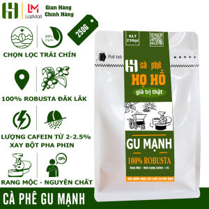 [Gu Mạnh] Gói 100g Cà phê rang xay pha phin Gu Mạnh - rang mộc nguyên chất dùng pha phin- đậm đắng mạnh mẽ cafein cao - cafe robusta thương hiệu cà phê Họ Hồ - TOP BÁN CHẠY TẾT 2022