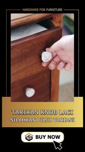 Handle Tarikan & Knob Plastik Kaca Kayu untuk Lemari Kecil 25cm