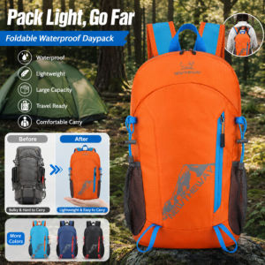Hiking Backpack Waterproof Large Capacity Foldable Lightweight Outdoor Travel Camping Sports Running Daypack Backpack Rucksack