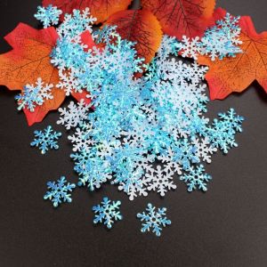 JOKTT Glitter Christmas Snowflakes Confetti 1.5cm/2cm/3cm DIY Snowflake Sequins Funny Multi-color Artificial Snowflakes Cake Decor