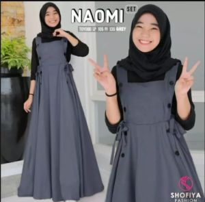 Set Overall Remaja NAOMI 10-16 Tahun Mix Inner Spandex Sudah Satu Set Inner Terpisah Terbaru 2026
