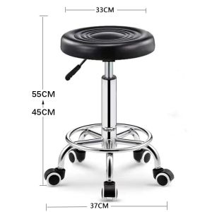 Grace168" Round Stool Work Bar Chair With Backrest Bar Adjustable Chair For Spa Beauty Salon Hair Salon