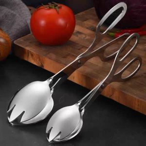 Stainless Steel Buffet Salad Scissors Serving Food Clip不锈钢厨房食品级剪刀沙拉烧烤夹子