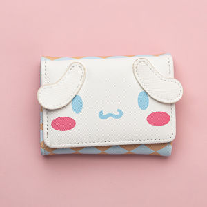 (SG Seller) Kawaii Sanrio Anime Cute Melody Kuromi Cartoon Wallet Hello Kitty Pochacco Short Wallet Change Purse Coin Storage Bag Gift-WJ165
