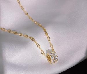 Kemstone Luxurious Gold Silver Plated Crystal Female Pendant Necklace Jewelry Gift for Women