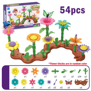 272Pcs DIY Garden Building Blocks | Flower Stacking Puzzles | Assembly Learning Toy for Kids | Creativity Gift Set | HEYBABE