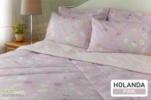 FAIRmaid ชุดเครื่องนอนยกเซ็ต ลาย Holanda ที่นอน 6 ฟุต / 5 ฟุต / 3.5 ฟุต (ผ้าปู ผ้านวมเย็บติด ปลอกหมอนหนุน ปลอกหมอนข้าง)