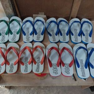 Sandal Ukir Custom Nama Unik bisa request proses cepat harga murah