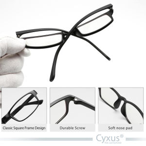 Cyxus Anti Blue Light Glasses for Men Computer Eyeglasses Lightweight and Flexible TR90 Temples Anti Radiation/Reflection UV400 Protection Spectacles Reduce Eyestrain 8327