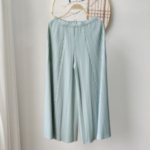 Sunya.1 quần ống và thắt lưng co giãn thường đa năng cỡ lớn xếp li dáng rộng co giãn cao cấp thời trang chất lượng truy cập cao cấp phong cách nhà thiết kế quần thường ngày #9019