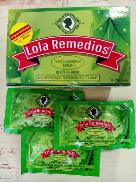 Authentic Lola Remedios (Food Supplement Syrup - for Soothing relief of ...