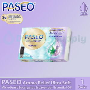 Tissue PASEO Aroma Relief Ultrasoft 50 Sheet 3 Ply / Tisu Wajah Harum Lembut 150 Lapis / Bisa COD