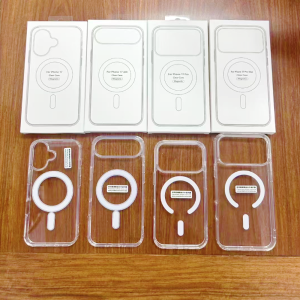 Original For Magsafe Magnetic Wireless Charging Case For iPhone 17 Air 16 15 14 13 12 11 Pro Max Plus Phone Clear Cover With Box
