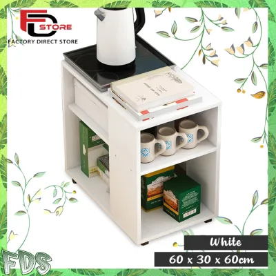 FDS (PC46) H53 Coffee Side Table Small Size Large Capacity More Storage Living Room Table Creative Multifunction Table With Flexible Wheel
