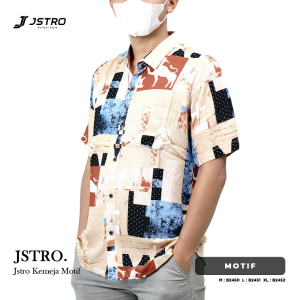 Jstro Kemeja Pendek Motif Brown 7