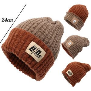 หมวกถักไหมพรมสองด้านสำหรับผู้ชายและผู้หญิงหมวกทรงกะโหลกแฟชั่นกันหิมะตุ๊กตาผ้าที่อบอุ่นในฤดูหนาวหมวกขนสัตว์เครื่องป้องกันหูสองด้านใส่ได้ทั้งชายและหญิง