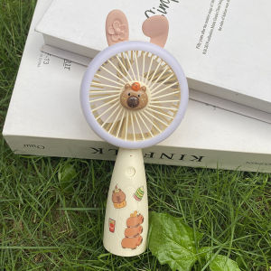 EFHL0782 Kipas Angin Mini 2 in 1 Karakter Capybara Kipas Lampu Genggam