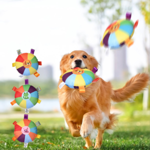 Đồ chơi cho chó đĩa bay bằng bông kèm chuông lục lạc (mẫu mới) - Hara Pet Store