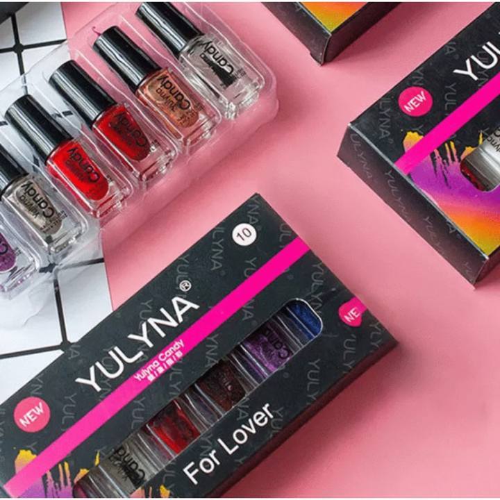 YULYNA set of 6 pcs Lasting Bright Candy Colors Nail Polish 5ml | Lazada PH